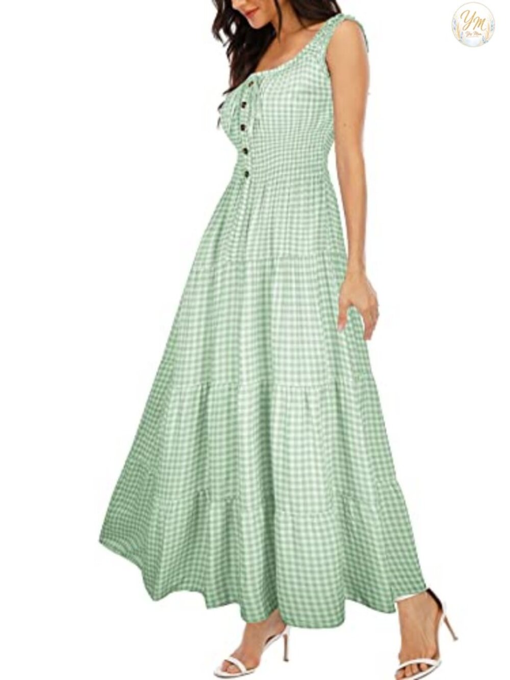 Women's Boho Floral Print Tiered Flowy Long Maxi Dress Sleeveless Summer